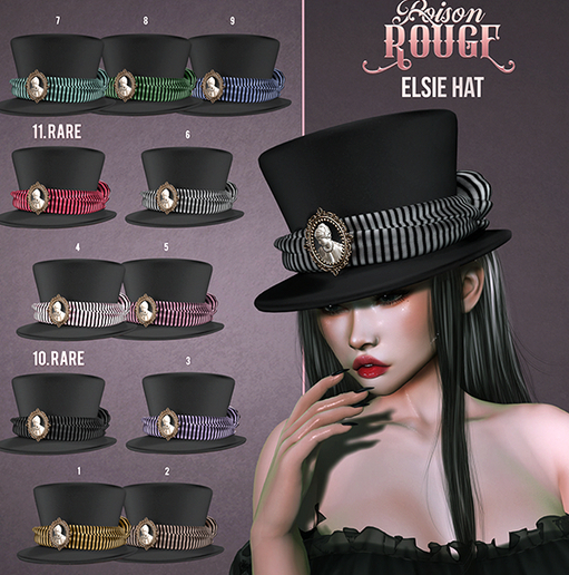 9. POISON ROUGE Elsie Hat Blue