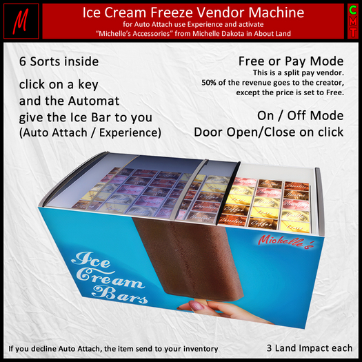 Michelle's Ice Cream Freeze Vendor Machine