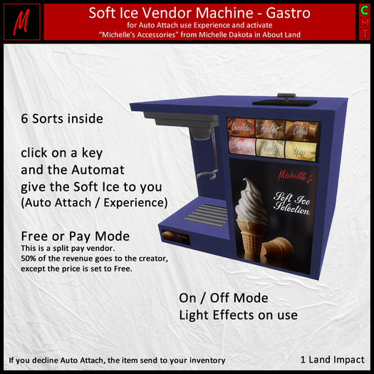 Michelle's Soft Ice Vendor Machine - Gastro