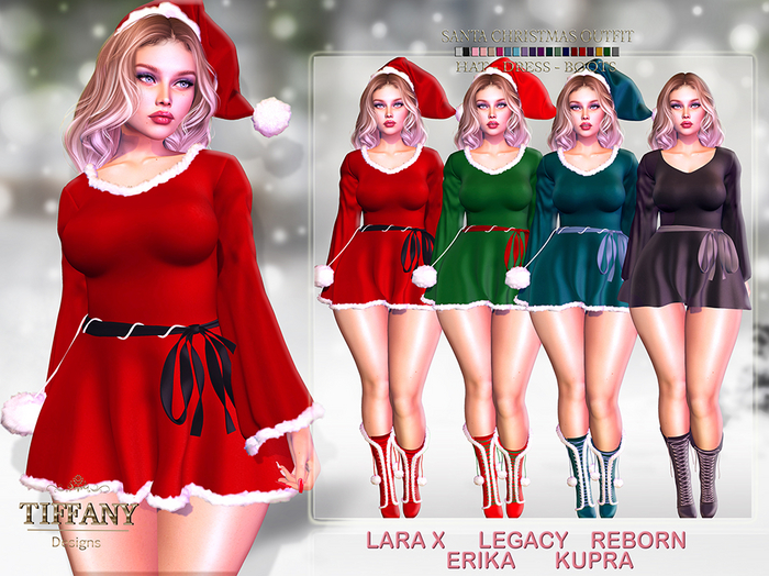 ::TD:: Santa Christmas Outfit {Mesh} + Lara X