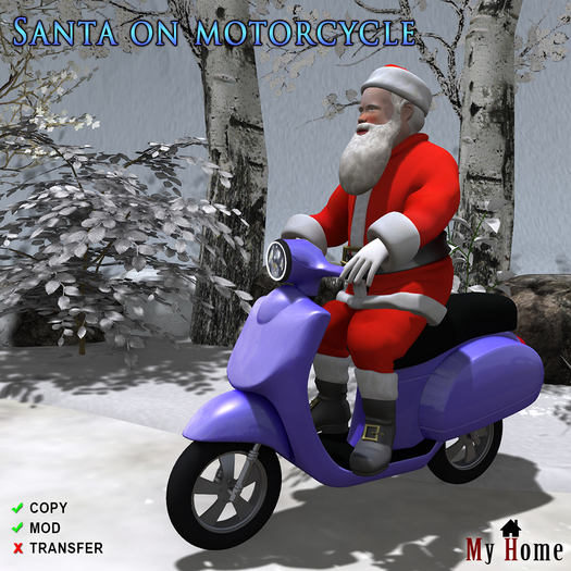 [My Home] Santa on motorcycle