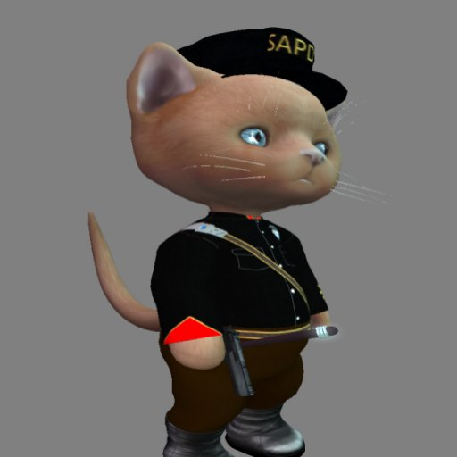 Dinkie Demolition Cat - SAPD uniform