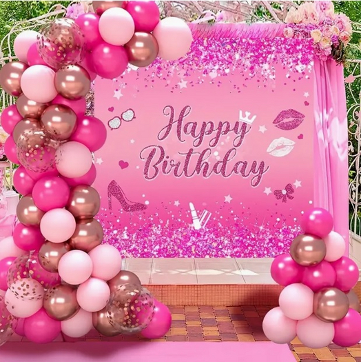 Birthday Hot Pink Background