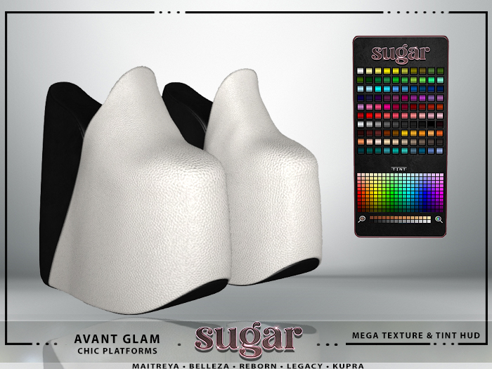 [sugar] Avant Glam Chic Platforms [Mega-HUD] Maitreya • Legacy • Belleza • Reborn • Kupra