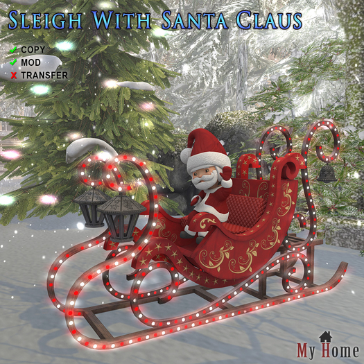 [My Home] Sleigh With Santa Claus