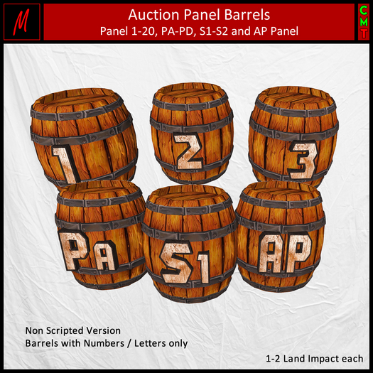 Michelle's Barrel Auction Panels