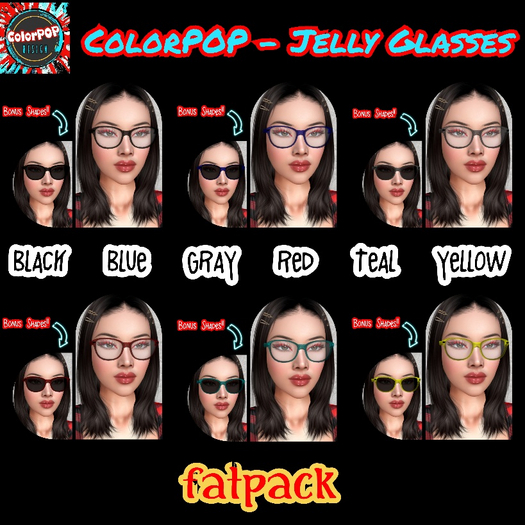 ColorPOP - Jelly Glasses - FATPACK BOX (ADD to Unpack)