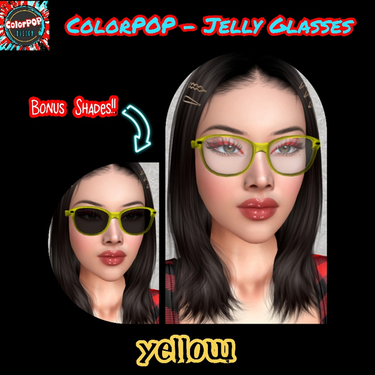 ColorPOP - Jelly Glasses - Yellow BOX (ADD to Unpack)