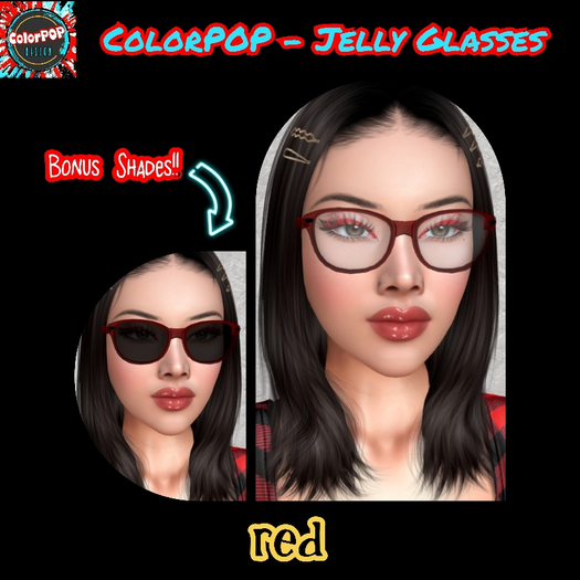 ColorPOP - Jelly Glasses - Red BOX (ADD to Unpack)