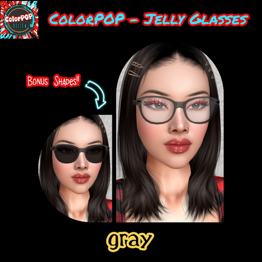 ColorPOP - Jelly Glasses - Gray BOX (ADD to Unpack)