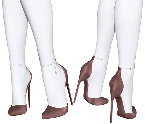 Teased - Delice Ankle Chain Pumps Cappuchino