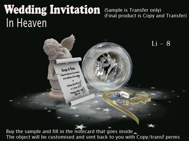 Wedding Invitation - In Heaven