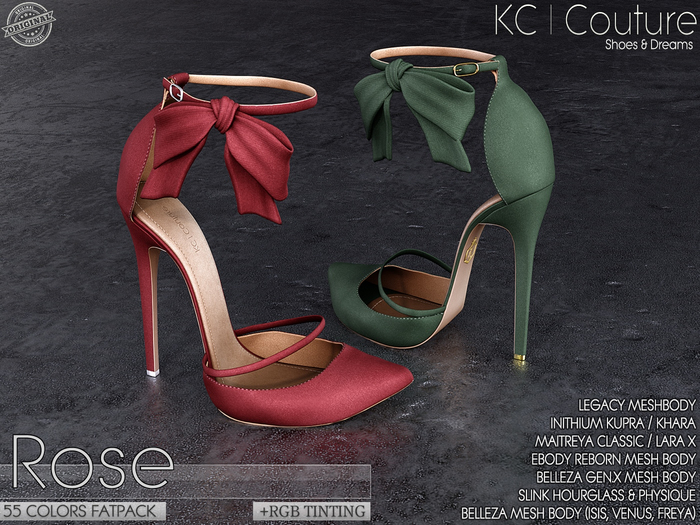 -KC- ROSE HEELS / 55 COLORS FATPACK