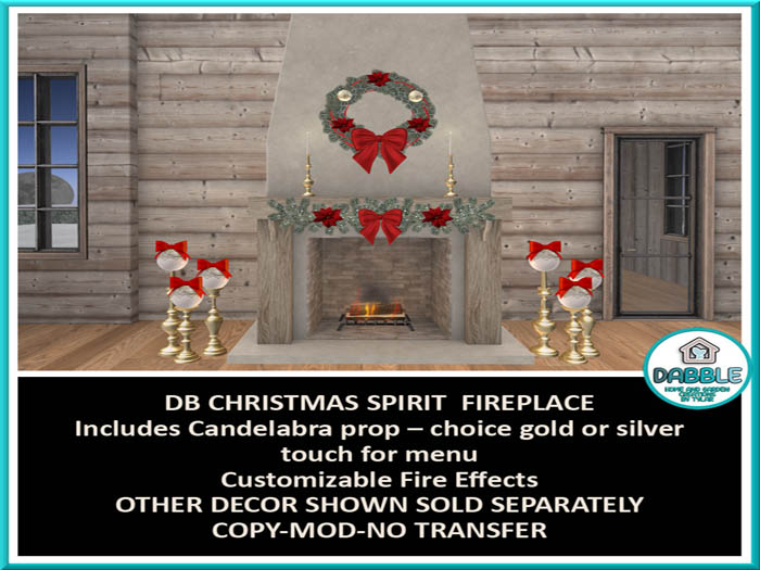 DB CHRISTMAS SPIRIT  FIREPLACE  add me