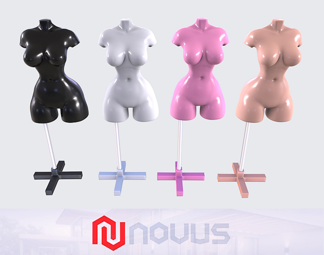 Female Torso Mannequin - Curves/Breasts {Base II}