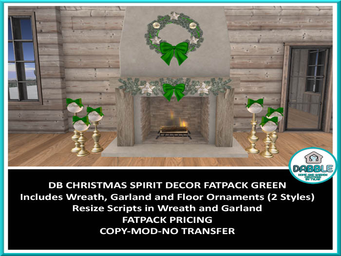 DB CHRISTMAS SPIRIT DECOR FATPACK GREEN  ADD ME