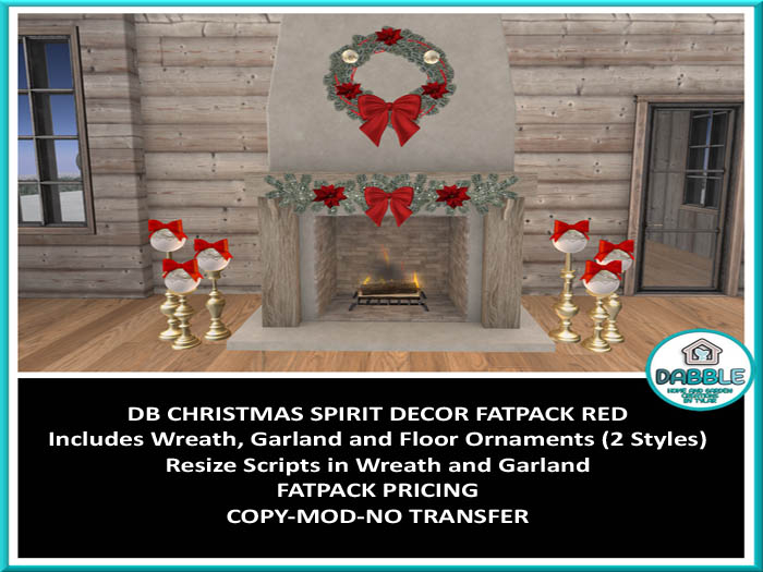 DB CHRISTMAS SPIRIT DECOR FATPACK RED  ADD ME