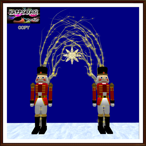 Christmas - Lit Tree Arch with Nutcrackers