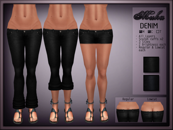 *MUKA* Denim Pack (black & blue)
