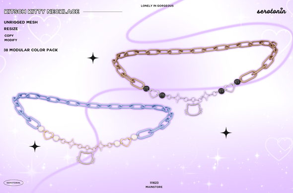 serotonin. kitsch kitty necklace