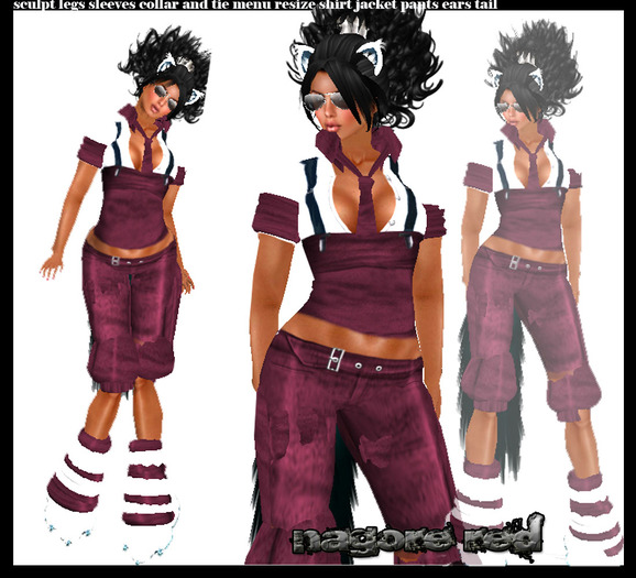 1nagore pants red and withe f