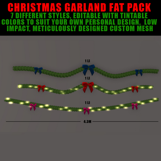[ReMesh] Christmas Garland Fat Pack