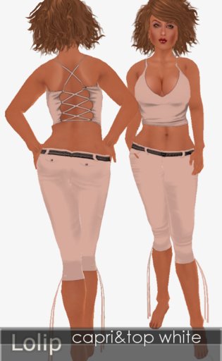 lolip capri&top white
