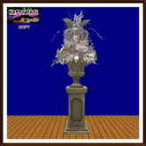 Christmas - Elegant  Victorian Urn - White and Pink