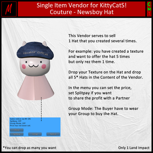 Vendor for KittyCatS! Couture - Newsboy Hat