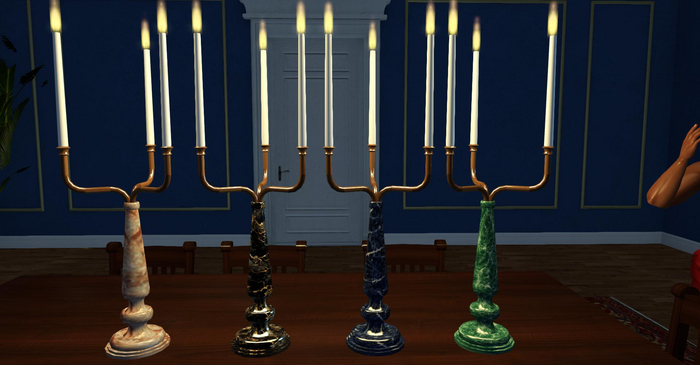 Four candelabras