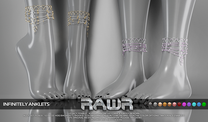 RAWR! Infinitely Anklets (add me)