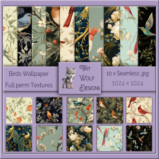 Birds Wallpaper full permission seamless textures