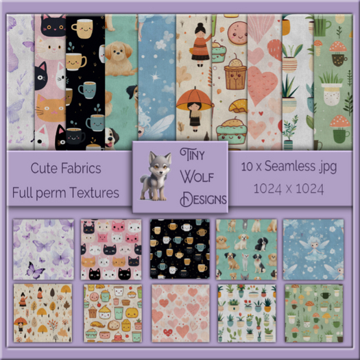 Cute Fabrics full permission seamless textures