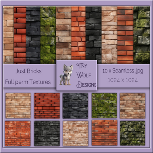 Just Bricks full permission seamless textures