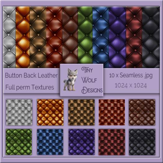 Button Back Leather seamless full permission textures