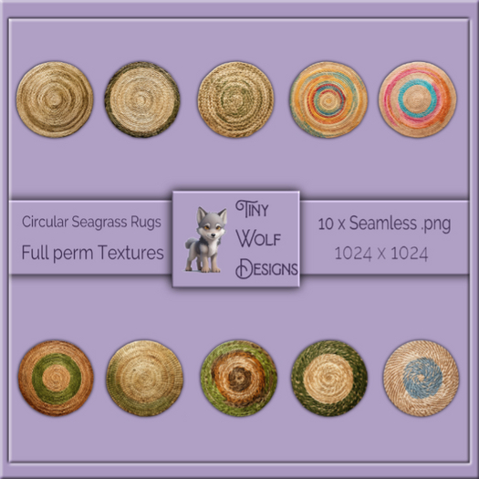 Circular Seagrass Rugs full permission textures