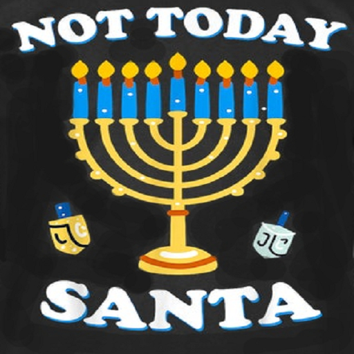 Jewish Sign-Not Today Santa