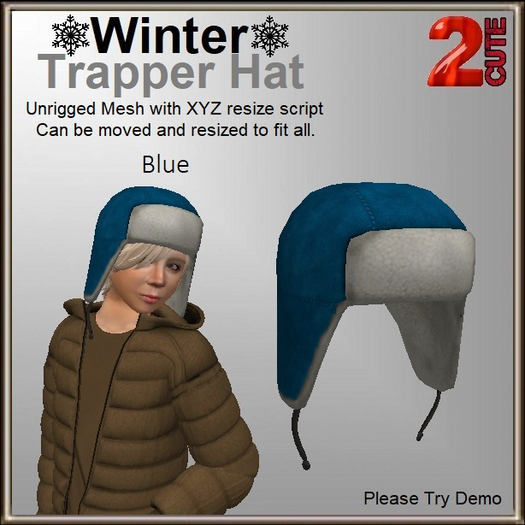 Winter Trapper Hat [2cute] Blue