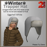 Winter Trapper Hat [2cute] Eggshell White