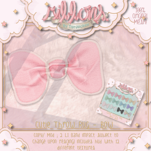 {Ribbons} Cutie Throw Rug - Bow {Box}