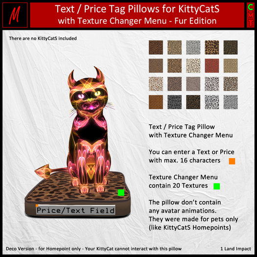Text Price Pillow - Fur Textures Edition