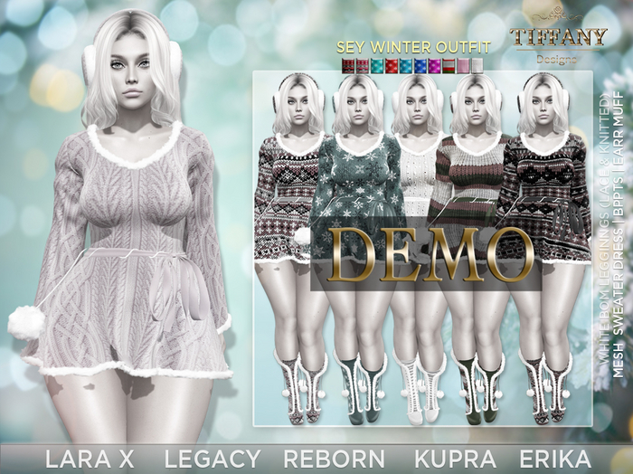 ::TD:: Sey Winter Outfit {Mesh} DEMO + Lara X