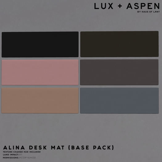 LUX + ASPEN // Alina Desk Mat (Base Pack)