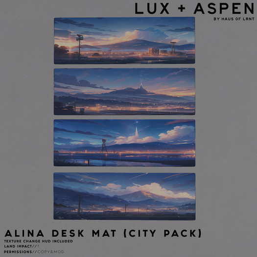 LUX + ASPEN // Alina Desk Mat (City Pack)