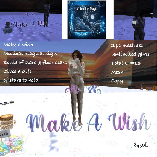 Make a Wish musical sign & gift giver-Box LI=13