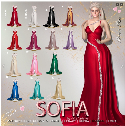 2. SOFIA. Reese Star Gown White / 2 RARE