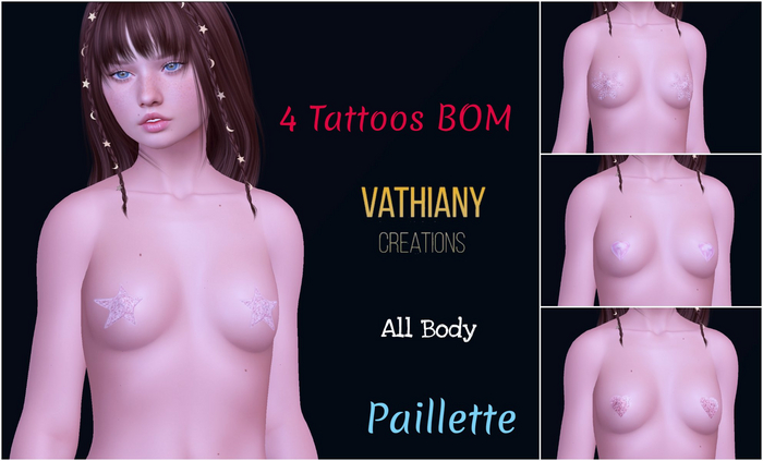 [V.C] Paillette 4 Tattoos BOM "All Body"