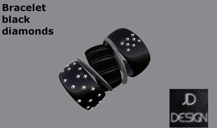 *JD*BRACELET black diamonds