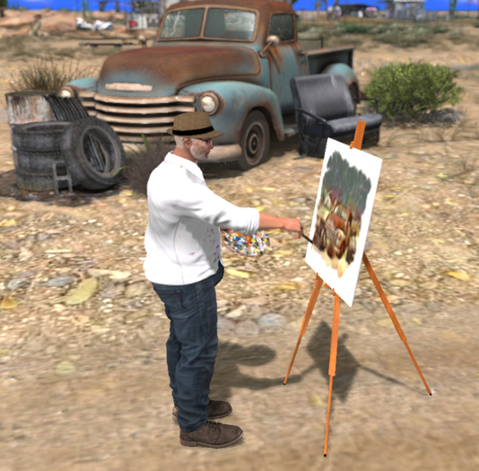 Unfolded Painting Easel