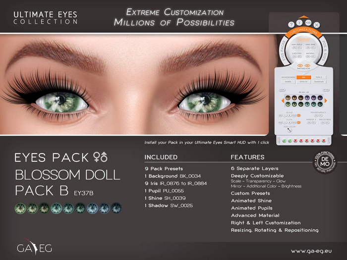 [GA.EG] Ultimate Eyes Pack - EY37B Blossom Doll Pack B